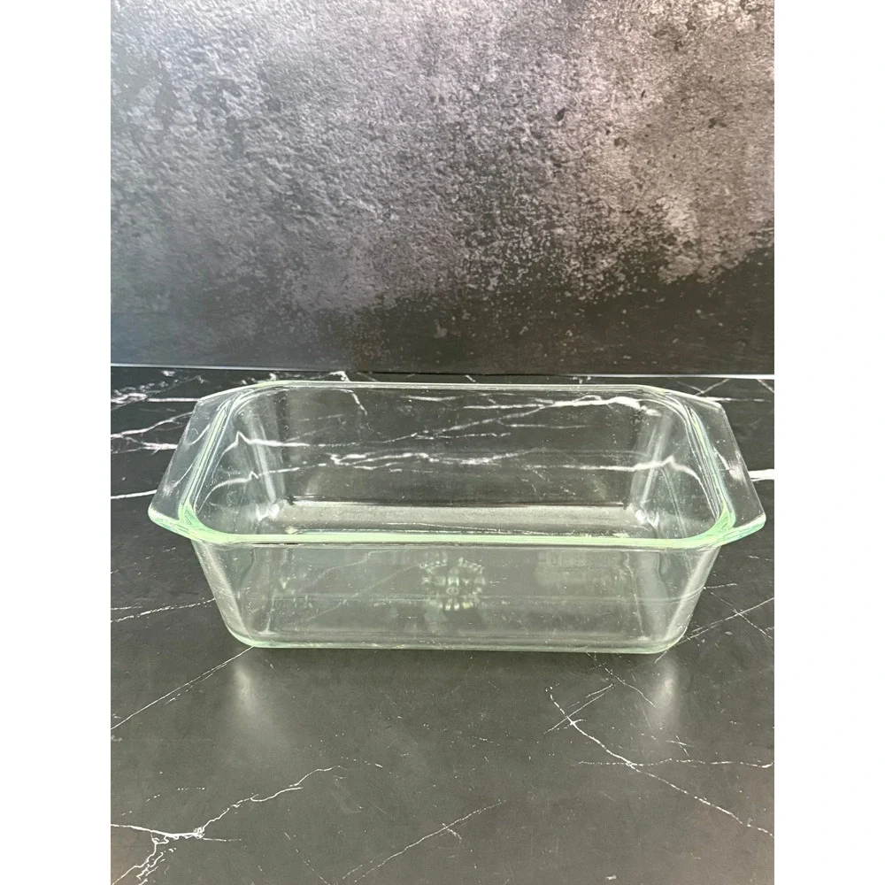 Vintage Pyrex Clear Borosilicate Glass 9X5X3 Loaf Pan 215-B Made in USA